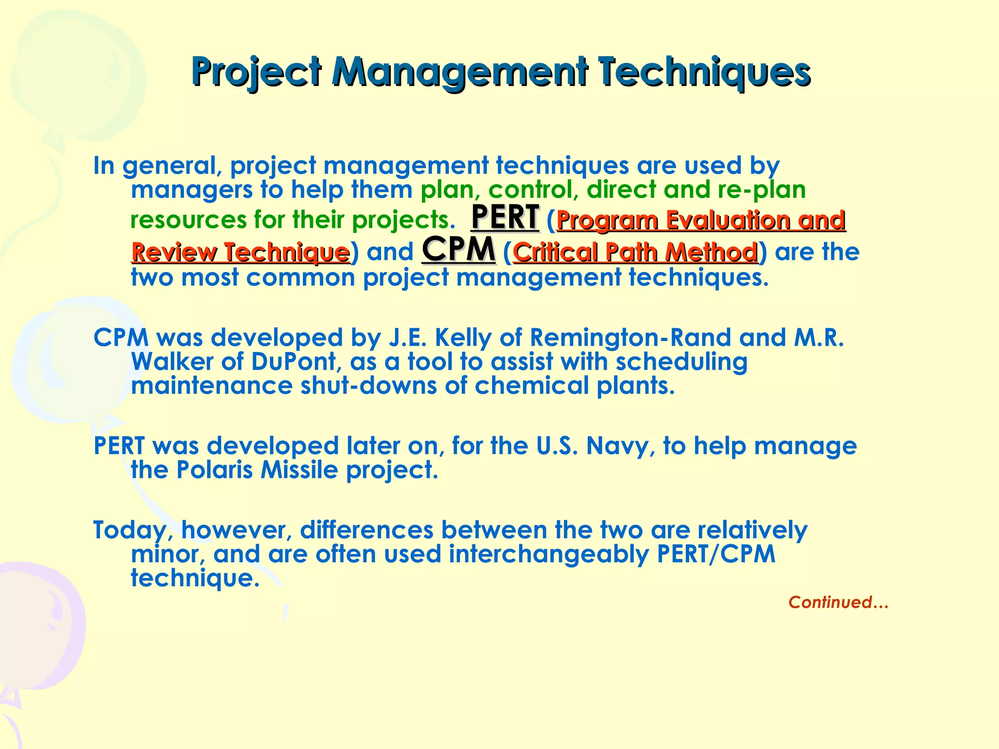 Pert+cpm | PPT