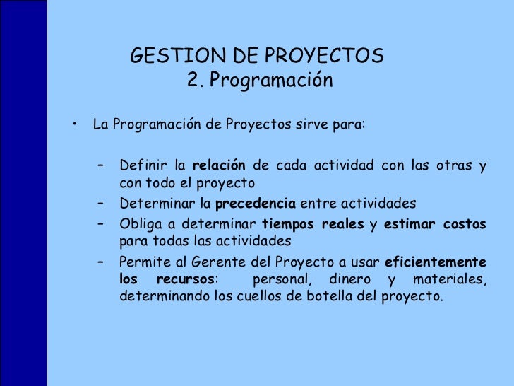 Planeación de Proyectos - PERT & CPM