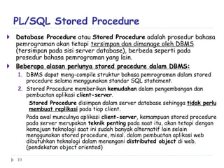 Pertemuan 09 (procedure dan function database) | PDF
