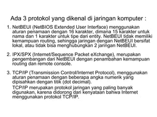 Spx Routing pertemuan-1-pengenalan-jaringan-komputer | PPT