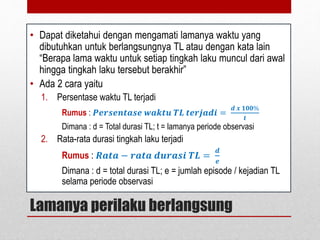 Pertemuan 3-EVENT SAMPLING & TIME SAMPLING | PPTX