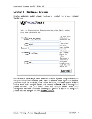 Pertemuan 2  Memulai Wordpress