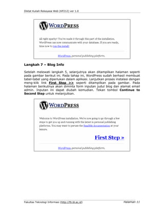 Pertemuan 2  Memulai Wordpress