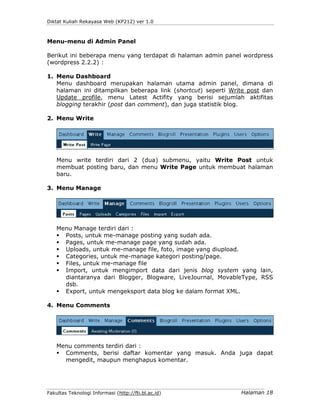 Pertemuan 2  Memulai Wordpress