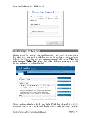 Pertemuan 2  Memulai Wordpress