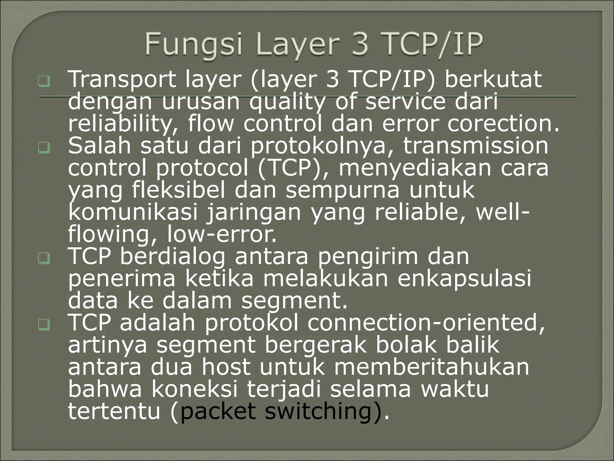 MENGENAL OSI MODEL DAN TCP/IP MODEL PADA JARINGAN | PPT