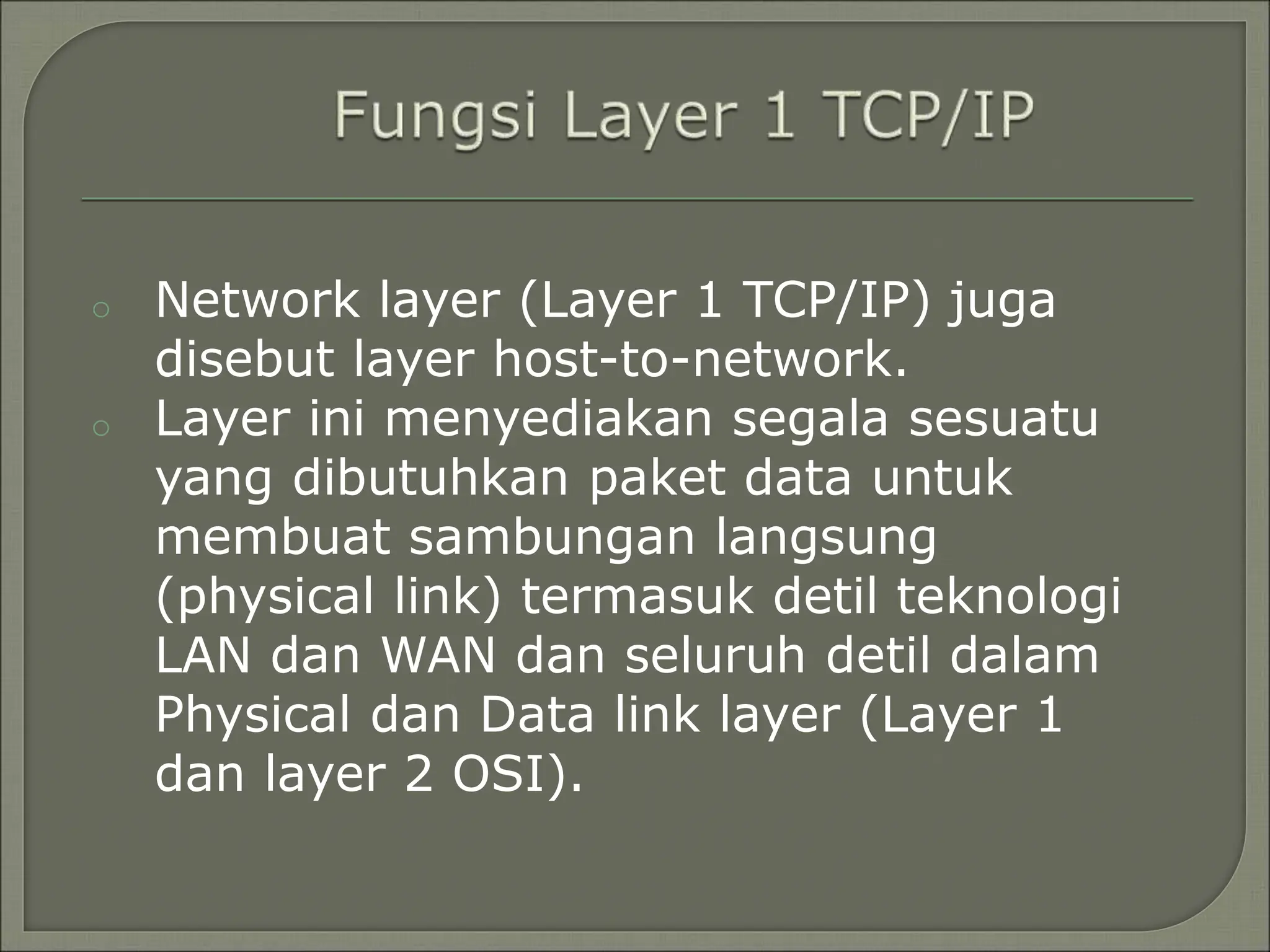 MENGENAL OSI MODEL DAN TCP/IP MODEL PADA JARINGAN | PPT