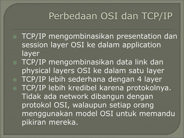 MENGENAL OSI MODEL DAN TCP/IP MODEL PADA JARINGAN | PPT