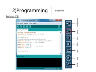 Robotika
2)Programming
Arduino IDE:
 