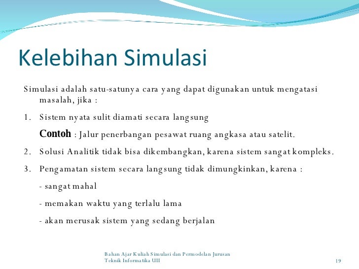 PENDAHULUAN. SISTEM, MODEL, DAN SIMULASI