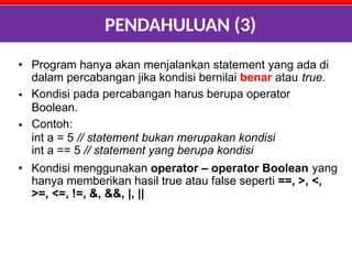 Materi tentang percabangan pada algoritma | PPTX