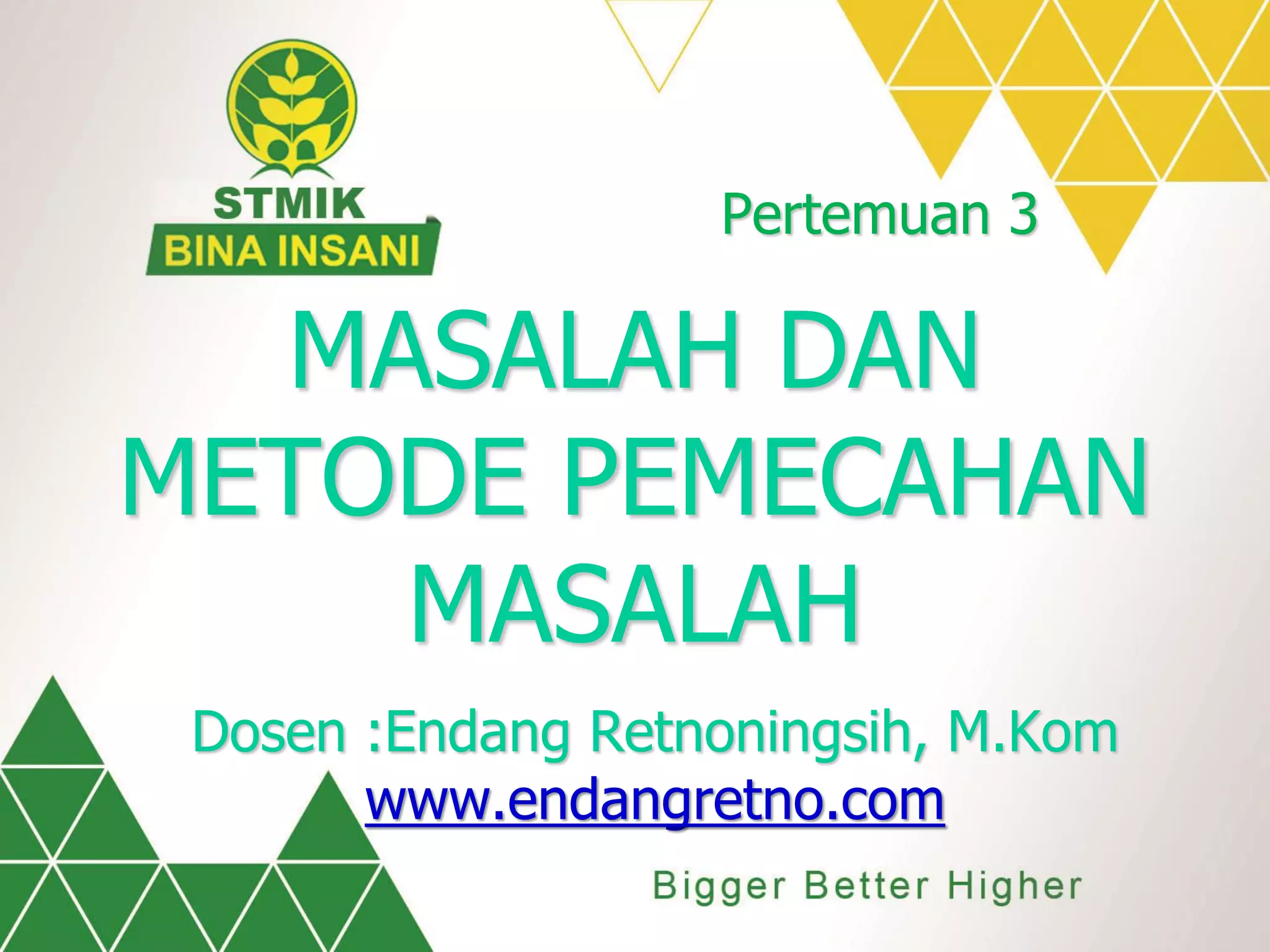 Pertemuan 03 Masalah dan Metode Pemecahan Masalah | PDF