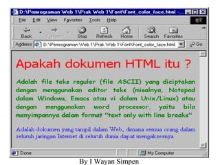 By I Wayan Simpen
Hasil
 