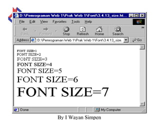 By I Wayan Simpen
Hasil
 