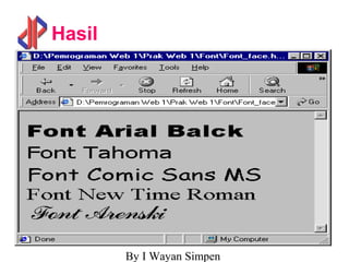 By I Wayan Simpen
Hasil
 