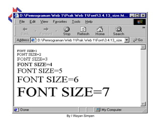 By I Wayan Simpen
Hasil
 