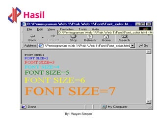 By I Wayan Simpen
Hasil
 