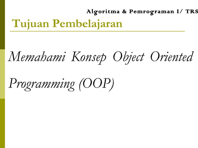 Pertemuan 1 : Algoritma & Pemrograman | PPT