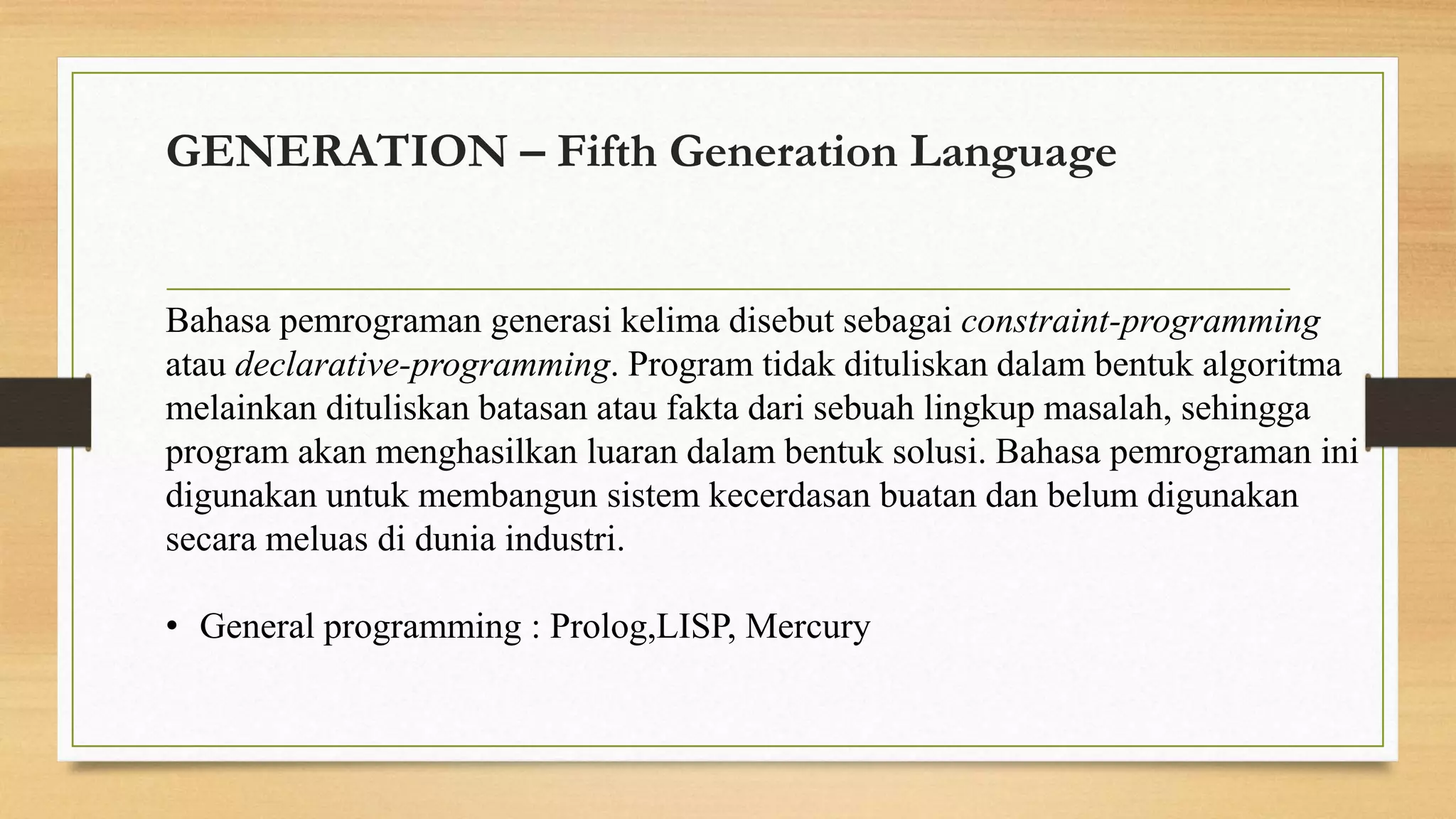 Pengantar Bahasa Pemrograman | PPTX