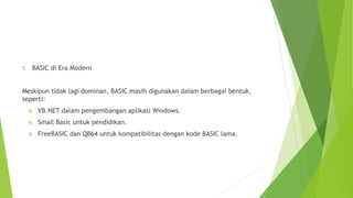 Masuk Basic Sejarang Singkat Bahasa Basic dan Cikal Bakal VB.NET