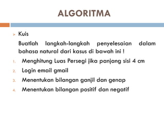 Pertemuan 1 algoritma pemrograman dan flowchart | PDF