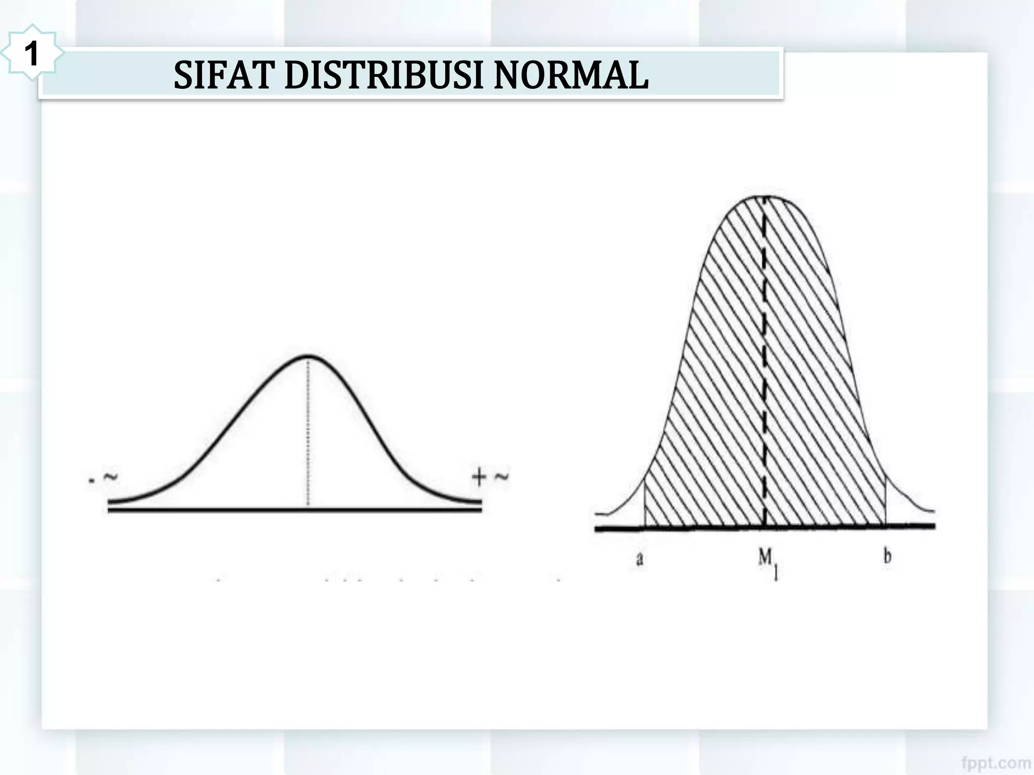 SIFAT DISTRIBUSI NORMAL
1
 