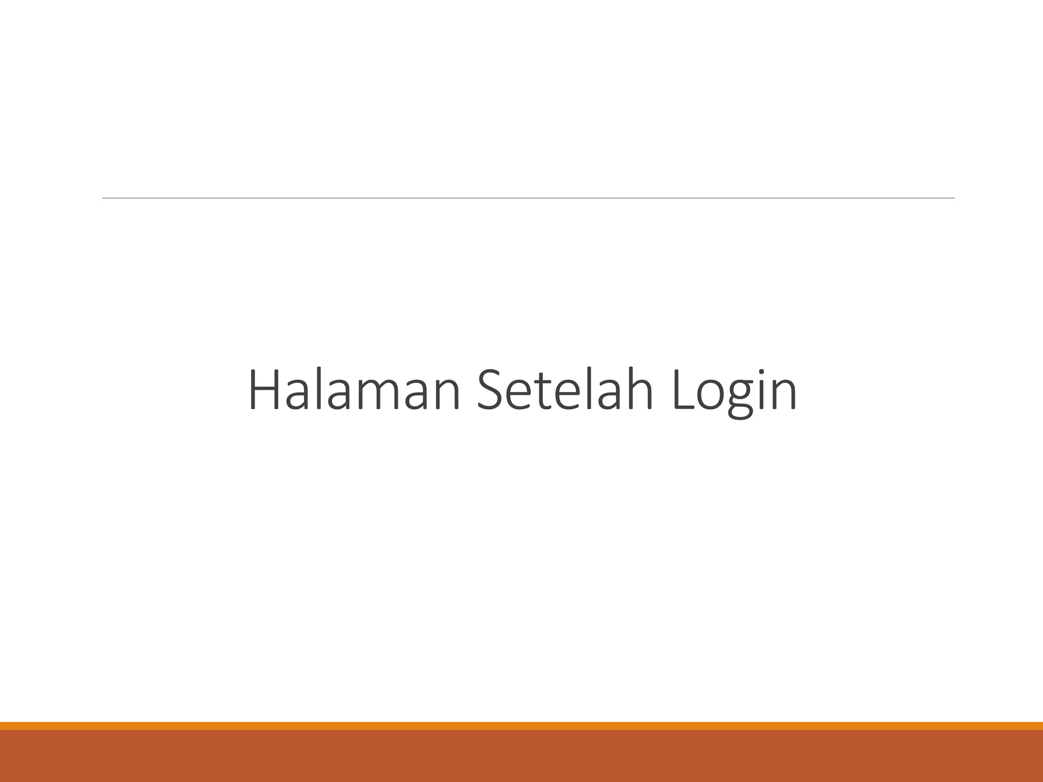 Halaman Setelah Login