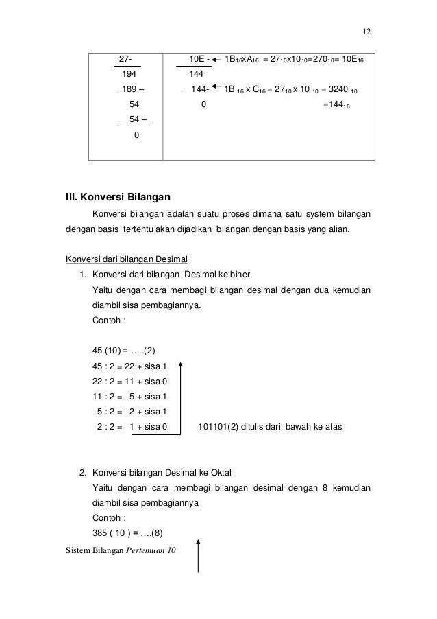 Contoh Soal Dan Jawaban Konversi Bilangan Oktal Ke Desimal