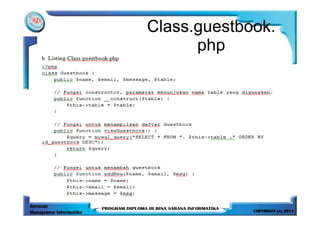 Class.guestbook.
      php
 