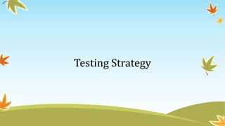 Testing Strategy
12
 