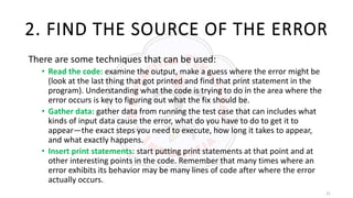 Debugging | PPTX