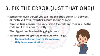 Debugging | PPTX