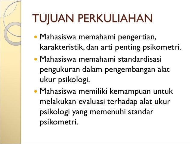 Pertemuan 1 & 2 Psikometri