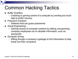 Chapter 13 Security and Ethical Challenge.ppt