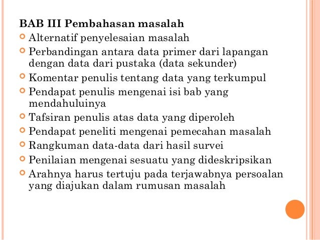 PENULISAN KARYA ILMIAH - Sistimatika Penyusunan Proposal 