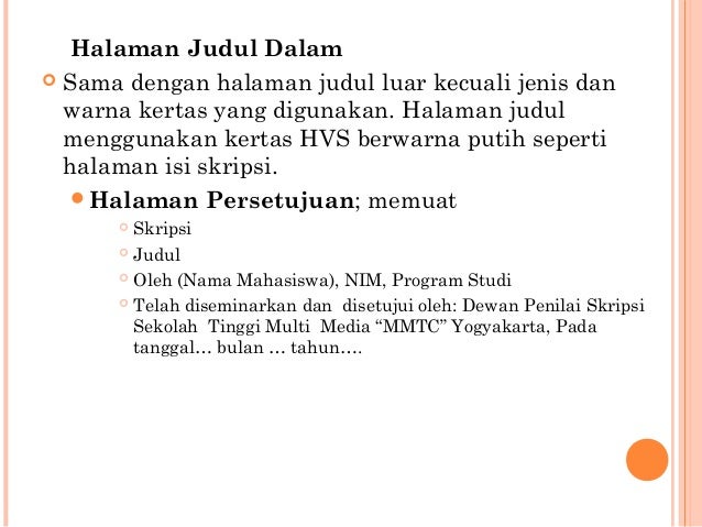 PENULISAN KARYA ILMIAH - Sistimatika Penyusunan Proposal 