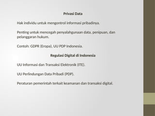 Privasi Data Etika, Keamanan, dan Privasi Digital: Panduan Lengkap untuk Pengguna ...