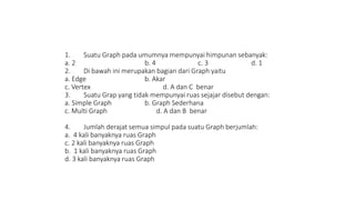 presentasi matriks penyajian graph teknik informatika | PPT
