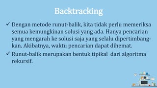 Algoritma Backtracking | PPTX