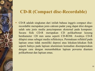 Cd R Full Form Pertemuan 14 optical disk | PPTX