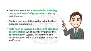 Software Testing Documentation | PPTX