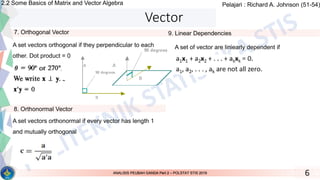 Perpendicular Matrix APG Pertemuan 1 dan 2 (3) | PPTX