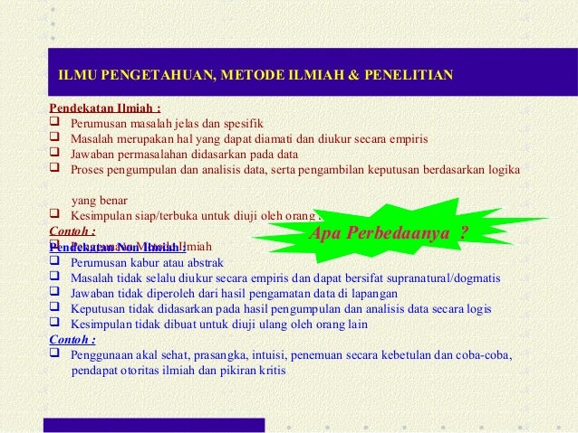 PENULISAN KARYA ILMIAH - Ilmu Pengetahuan, Metode Ilmiah 