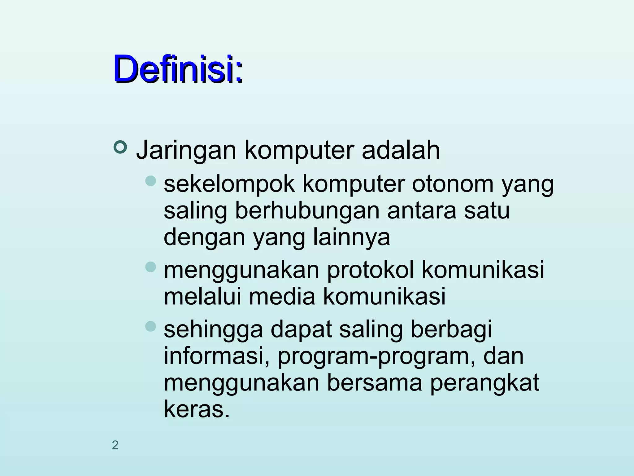 konsep dasar jaringan komputer | PPT