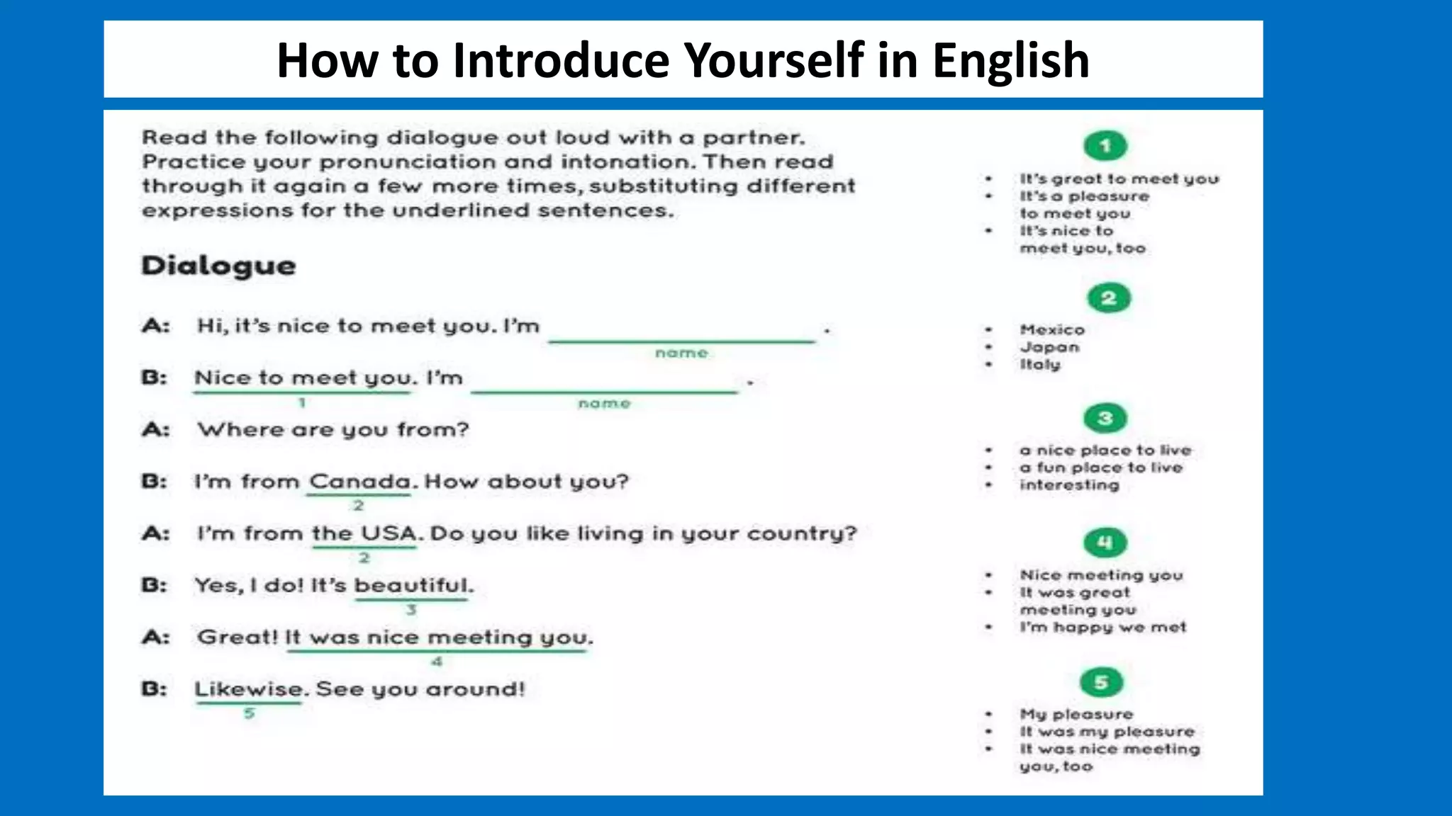 How to Introduce Yourself in English
 