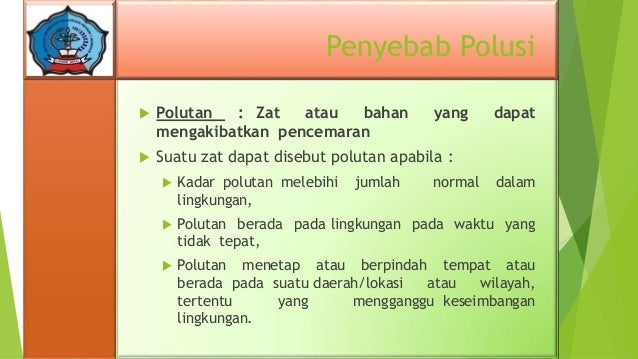 Pertemuan 1 Sumber Polusi