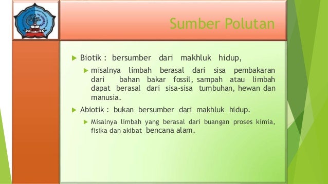 Pertemuan 1 Sumber Polusi