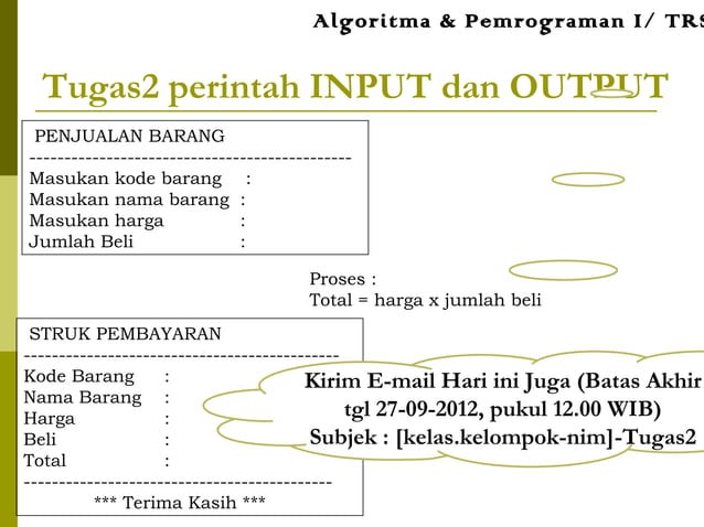 Pertemuan 2 : Algoritma & Pemrograman | PPT