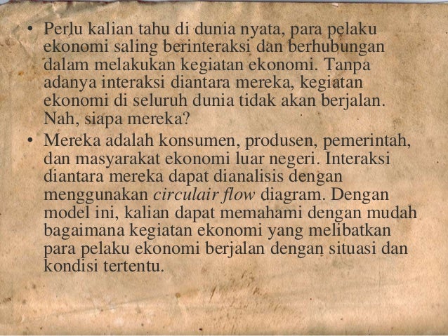 Pelaku Ekonomi Pelaku Ekonomi