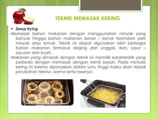 Metode Deep Frying Pertemuan 2 Gizi Kulinari - Teknik Dasar Pengolahan Makanan dan ...